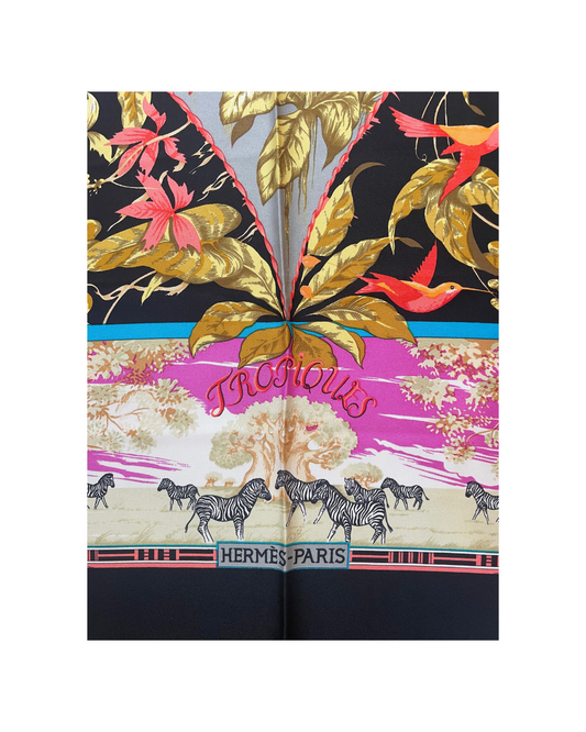 'Tropiques' Carré 90 - Paon - Titre