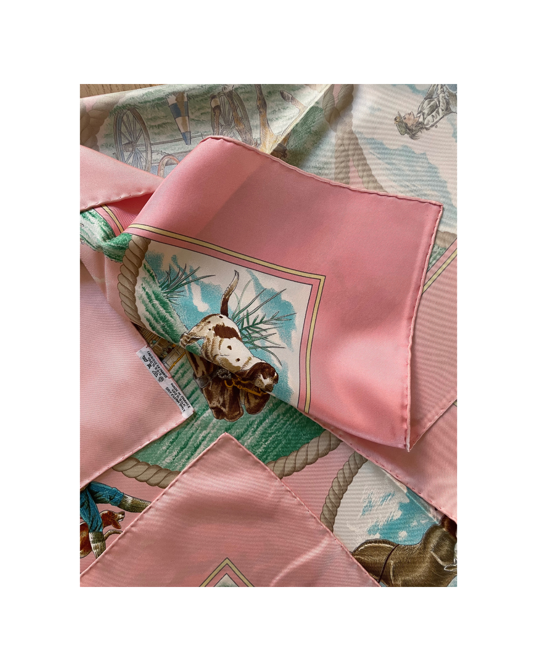 Carré Hermès Paon Vintage Auteuil en mai