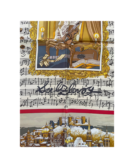 'Salzburg' Carré 90 - Paon - Titre