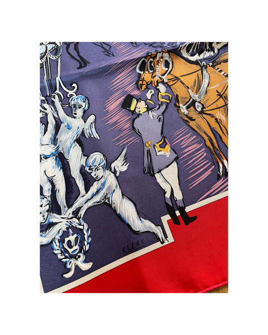 'Soirée de Gala' Carré 90 - Paon - Signature