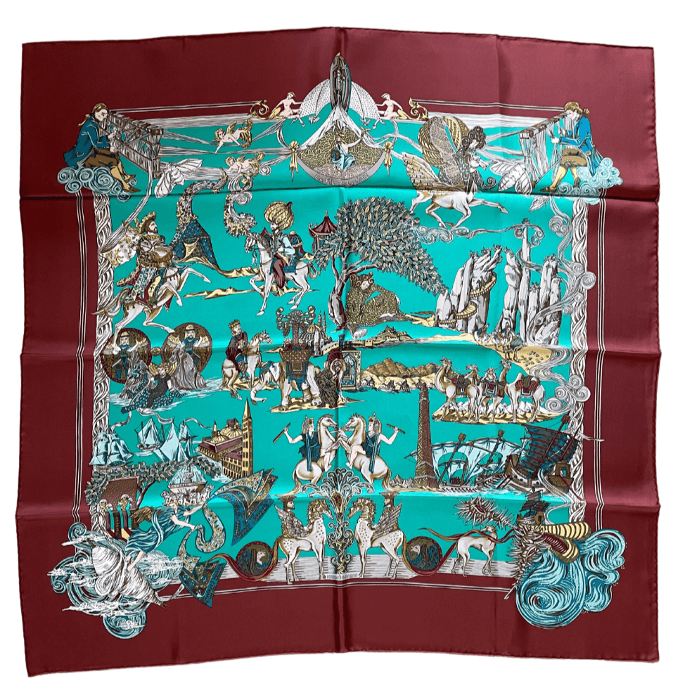 Carré Hermès vintage Au fil de la soie Faivre