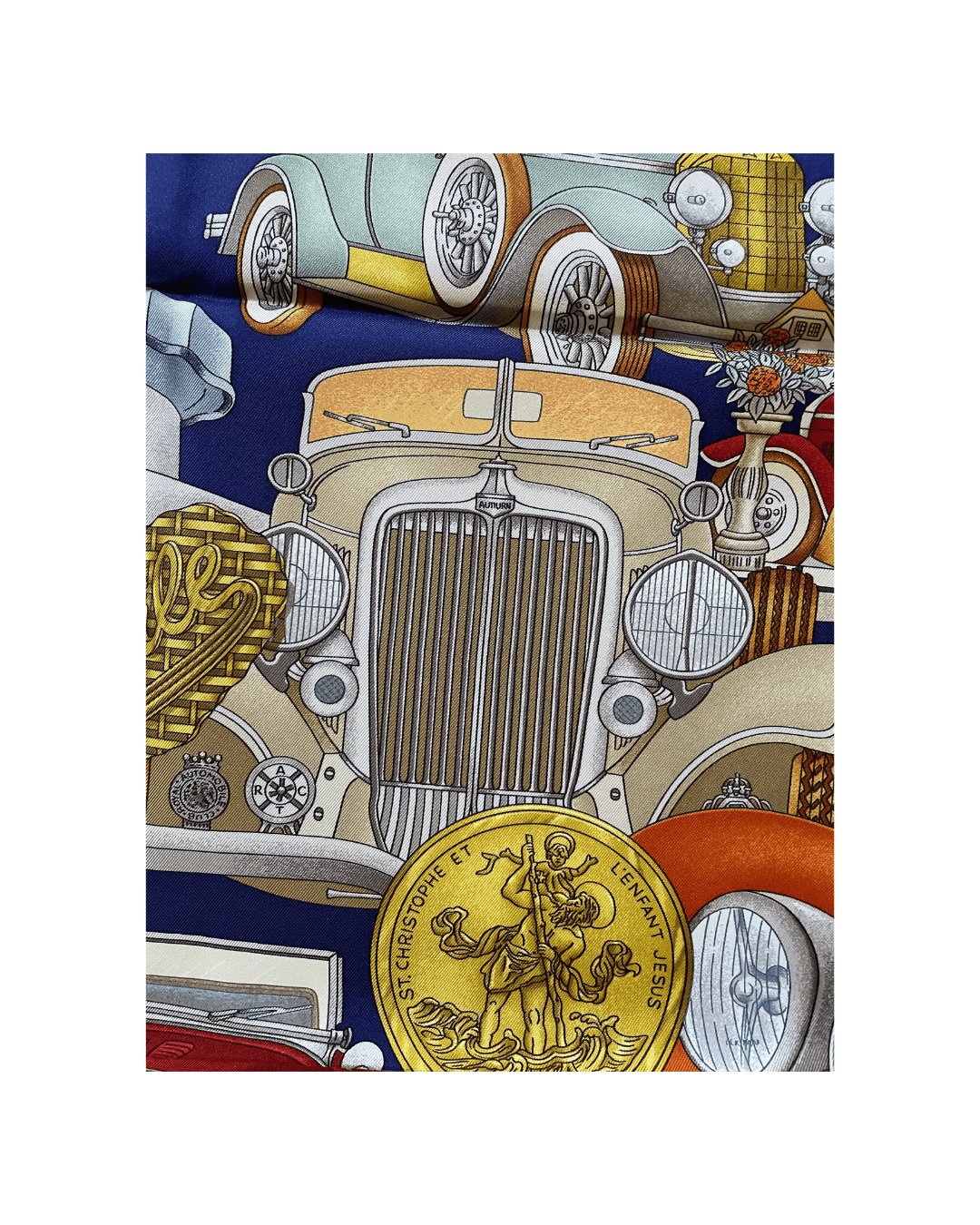 Carré Hermès vintage automobile metz