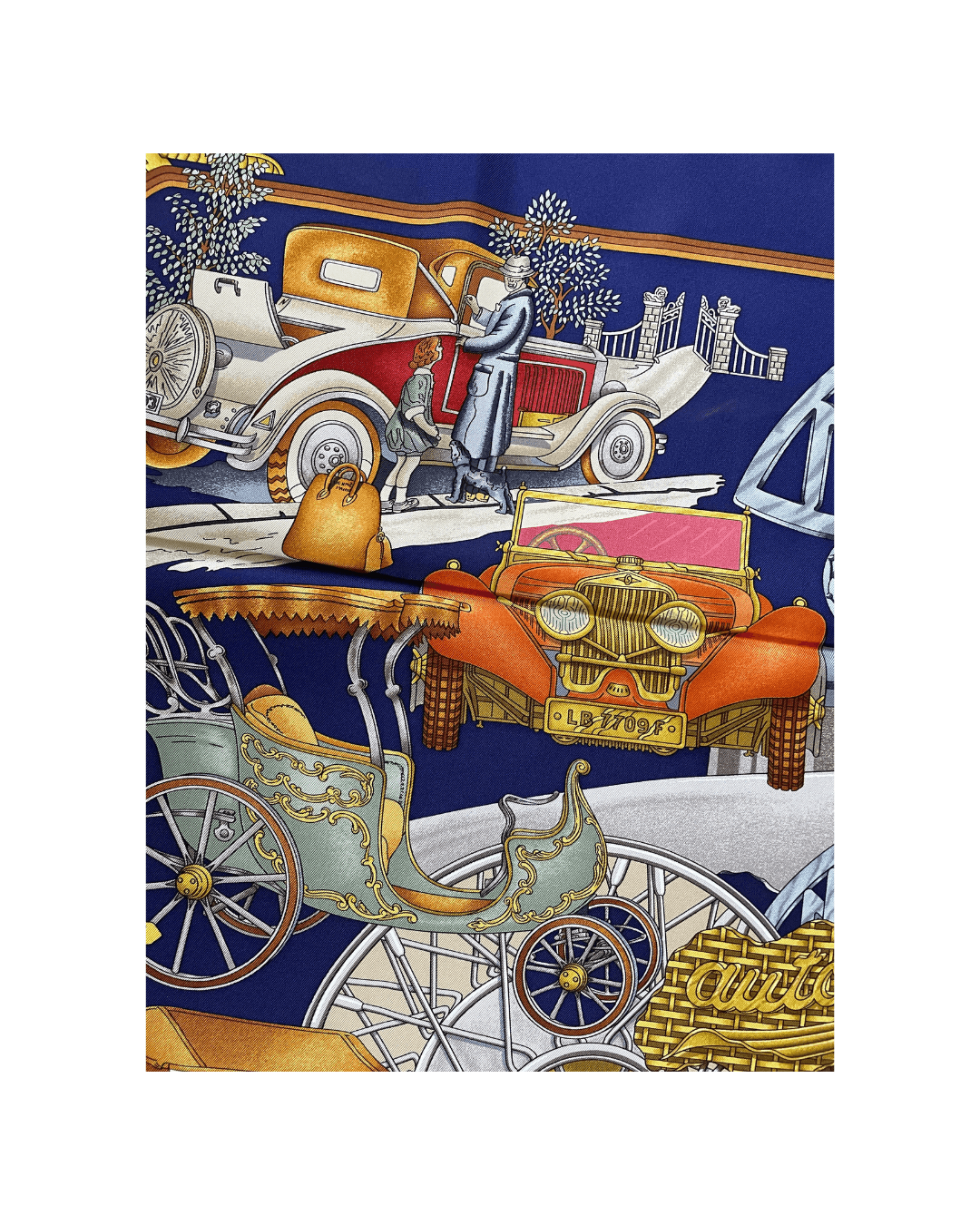 Carré Hermès vintage automobile metz