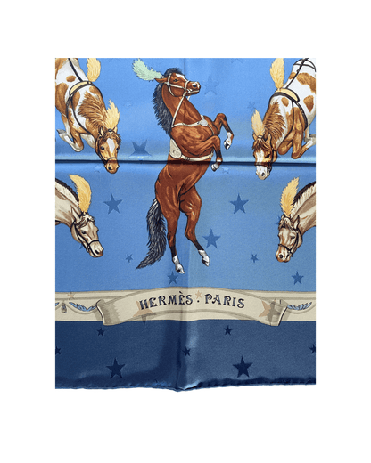 Carré hermès soie vintage occasion En piste 