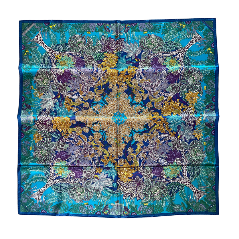 Carré Hermès Paon vintage Annie Faivre 