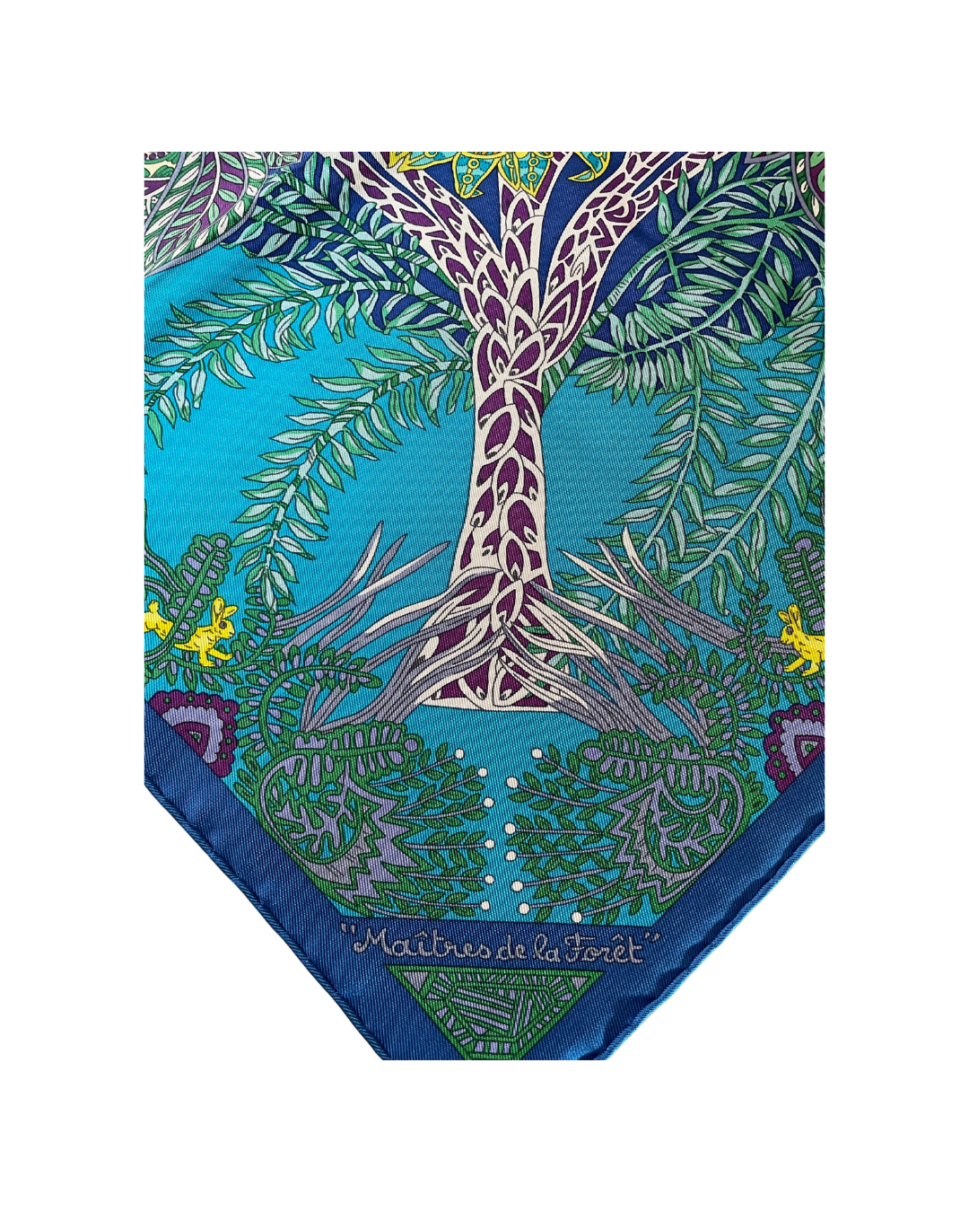 Carré Hermès Paon vintage Annie Faivre Titre