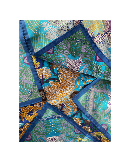 Carré Hermès Paon vintage Annie Faivre Etiquette