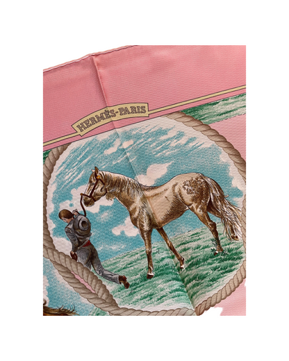 Carré Hermès 90 Paon vintage Auteuil en mai