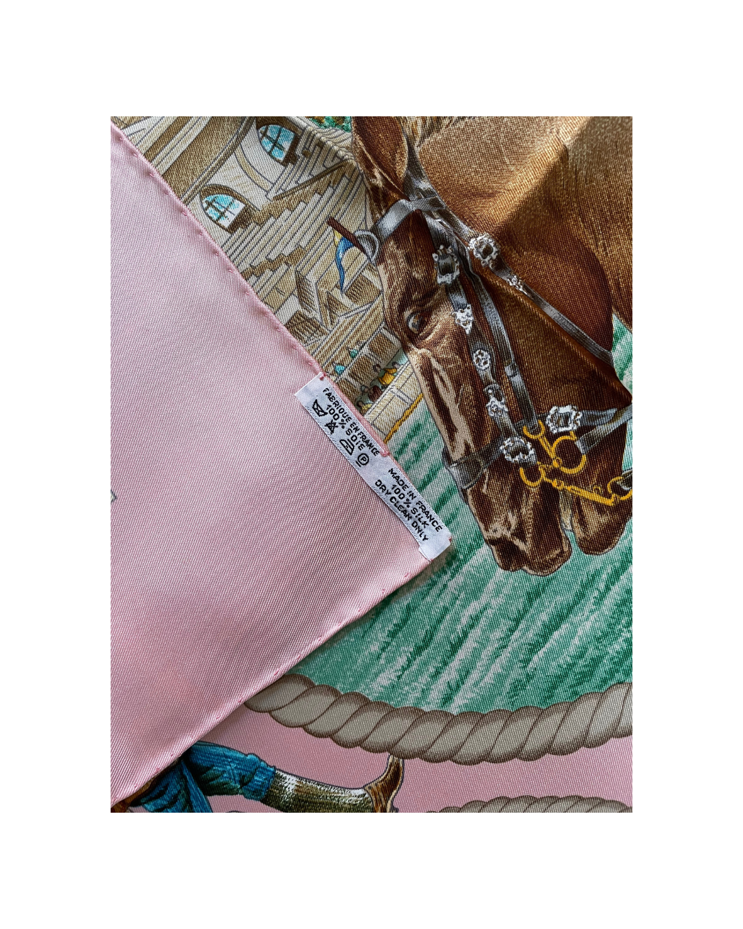 Carré Hermès 0 Auteuil en mai Paon Vintage