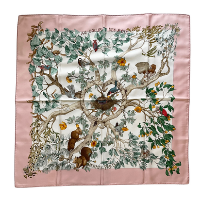 Carré Hermès 90 Au coeur des bois 