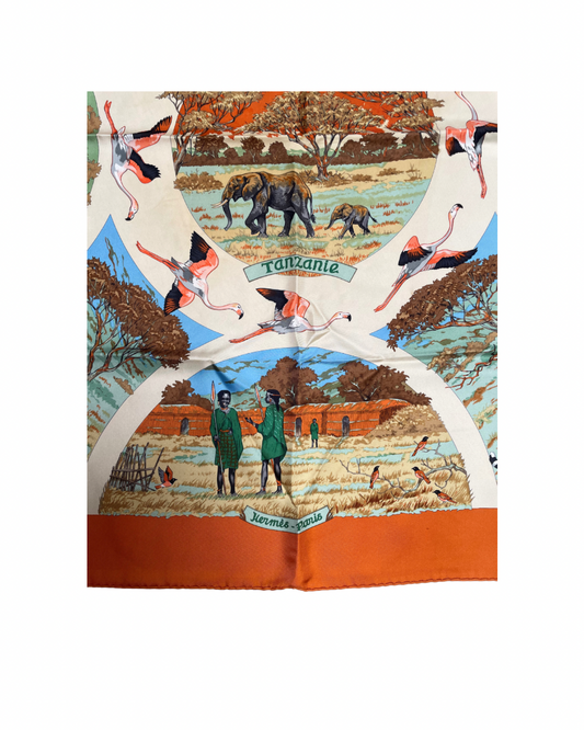 ‘Tanzanie’ Carré Hermès 90 - Paon