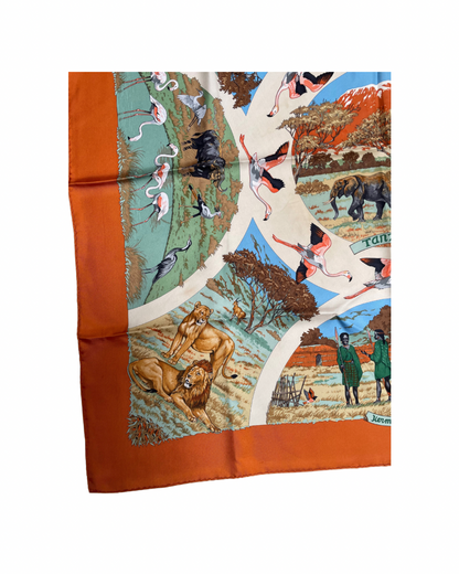 ‘Tanzanie’ Carré Hermès 90 - Paon