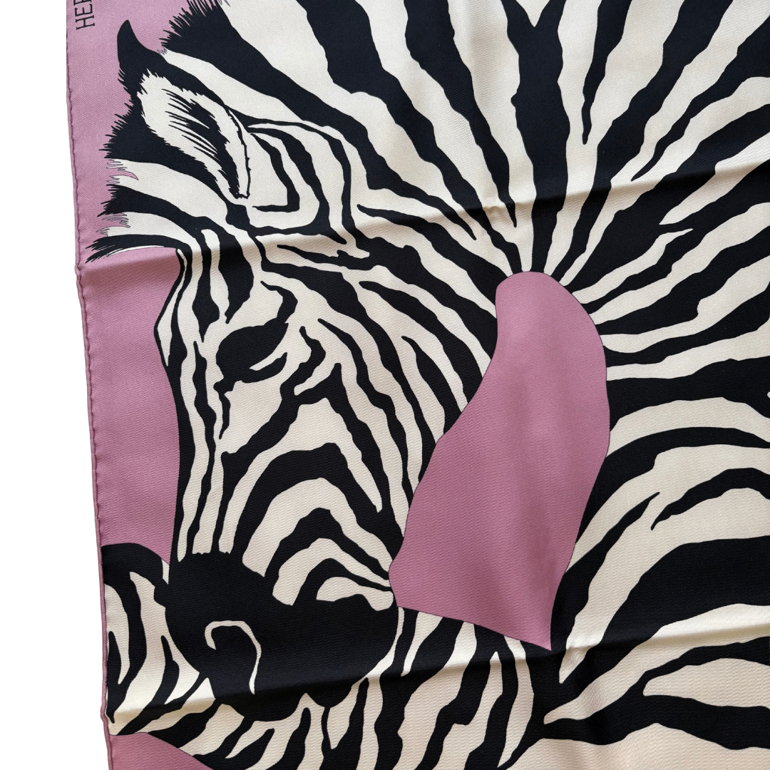 Carré HermèsZebra Pegasus rose pink Alice Shirley