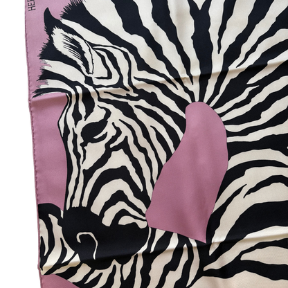 Carré HermèsZebra Pegasus rose pink Alice Shirley