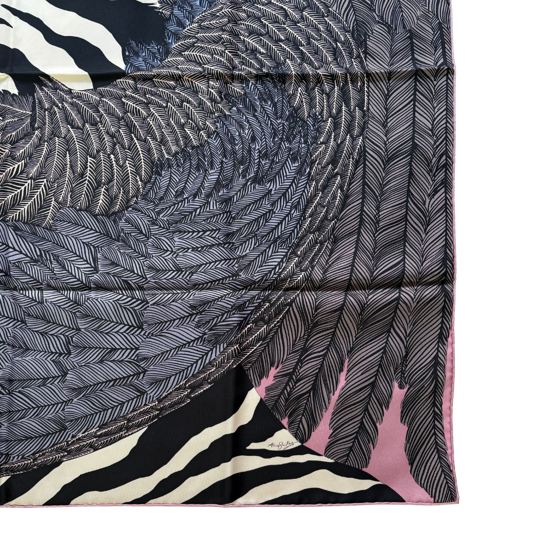 Carré HermèsZebra Pegasus rose pink Alice Shirley
