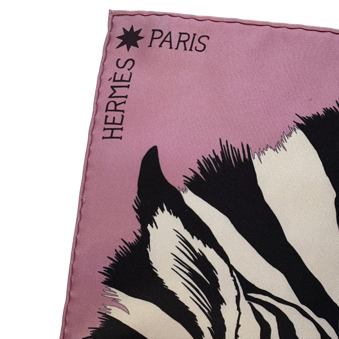 Carré HermèsZebra Pegasus rose pink Alice Shirley