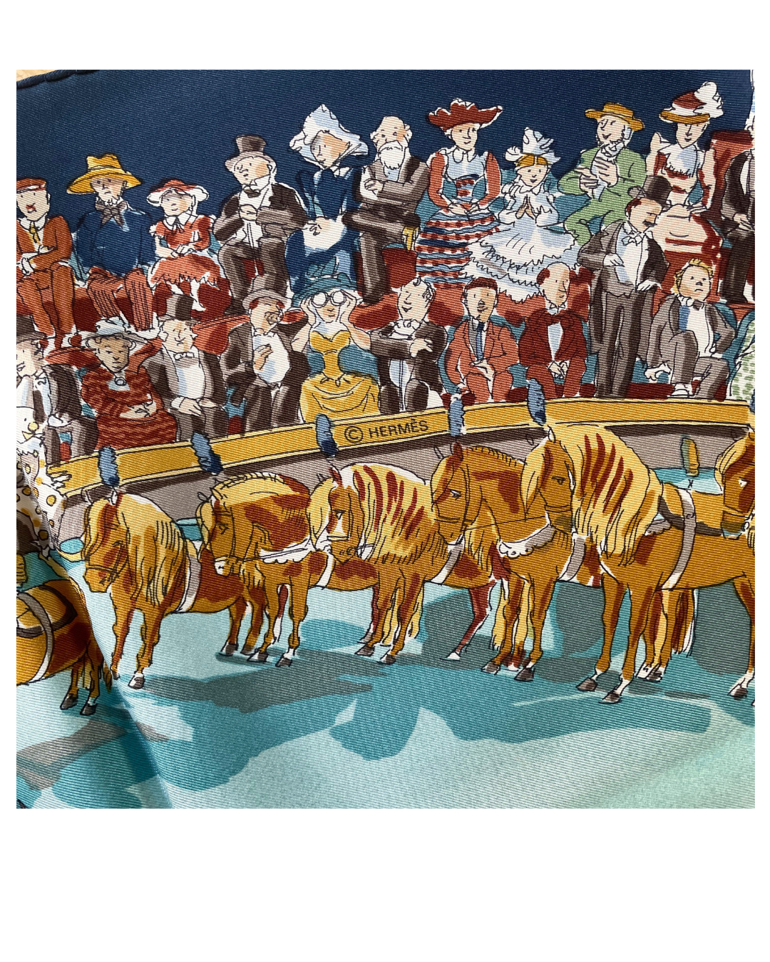 'Le cirque Molier' Carré 90cm en soie copyright