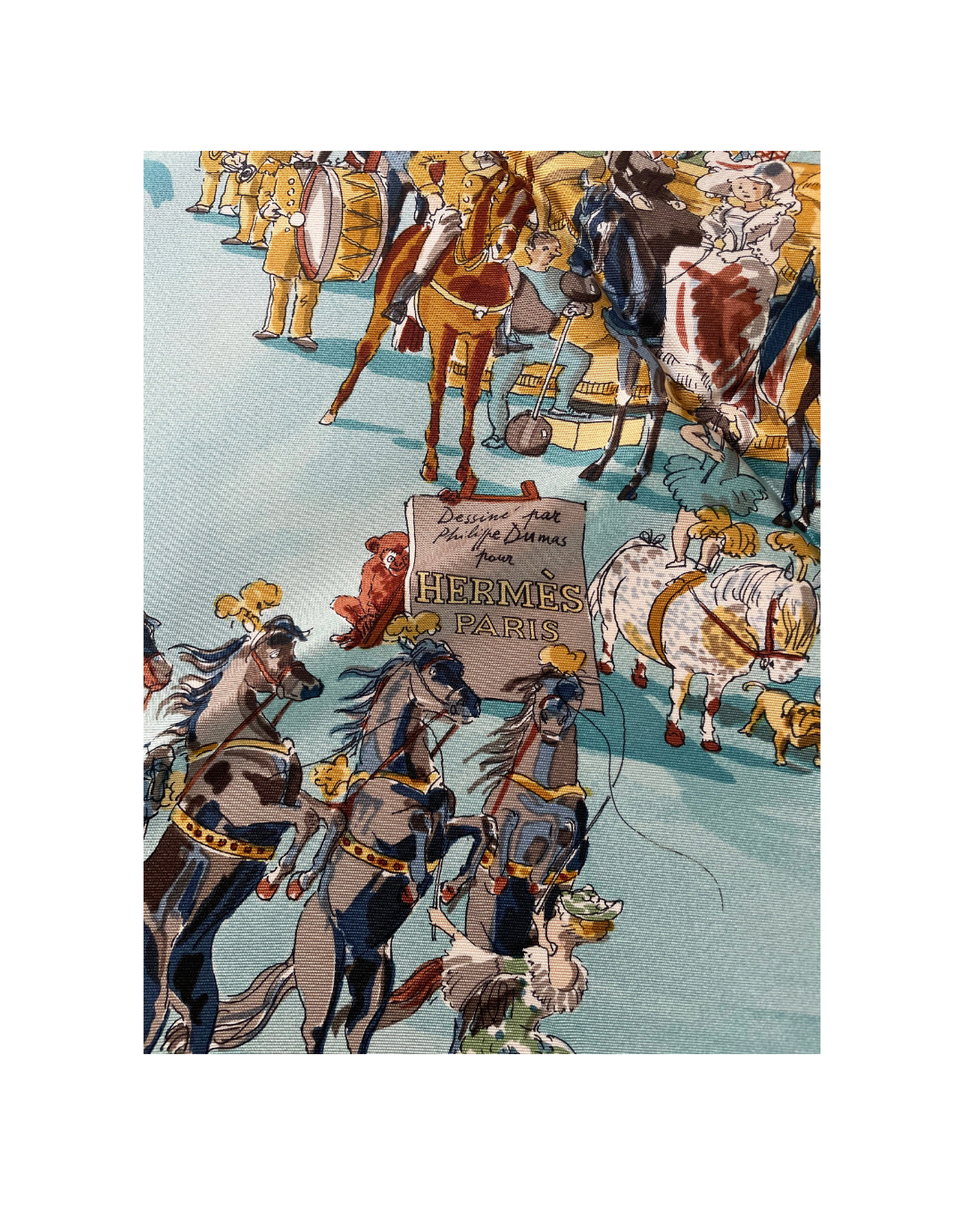 'Le cirque Molier' Carré 90cm en soie Philippe Dumas