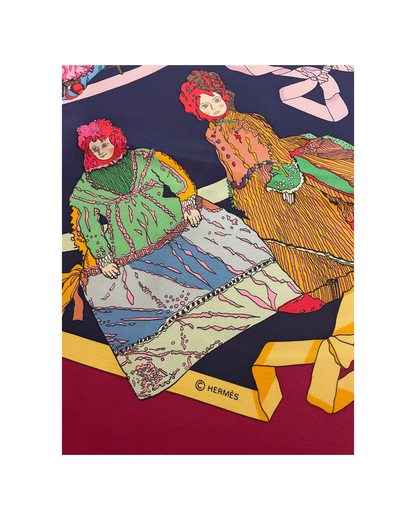 'Hello Dolly' Carré Hermès 90 cm en soie copyright